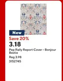 Staples Pep Rally Report Cover - Bonjour Bestie offer