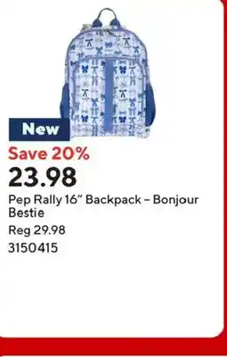Staples Pep Rally 16" Backpack - Bonjour Bestie offer