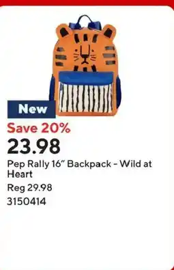 Staples Pep Rally 16" Backpack - Wild at Heart offer