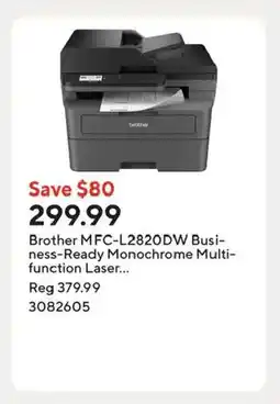 Staples Brother MFC-L2820DW Busi- ness-Ready Monochrome Multi- function Laser... offer