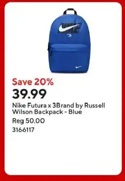 Staples Nike Futura x 3Brand by Russell Wilson Backpack - Blue offer