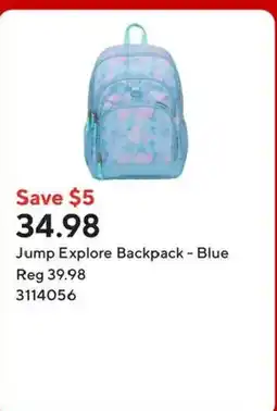 Staples Jump Explore Backpack - Blue offer