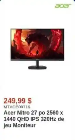 Canada Computers Acer Nitro 27 po 2560 x 1440 QHD IPS 320Hz de jeu Moniteur offer