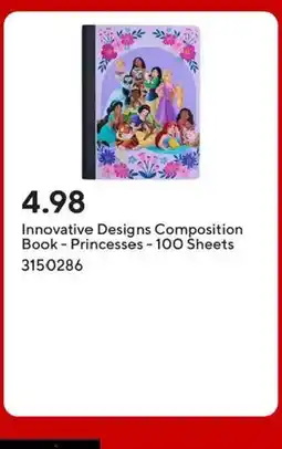Staples Innovative Designs Composition Book Princesses - 100 Sheets offer