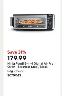 Staples Ninja Foodi 8-in-1 Digital Air Fry Oven - Stainless Steel/Black offer