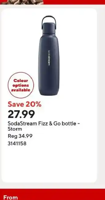 Staples SodaStream Fizz & Go bottle - Storm offer