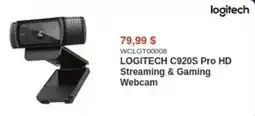 Canada Computers Logitech C920S Pro HD Streaming & Gaming Webcam offer