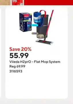 Staples Vileda H2prO - Flat Mop System offer