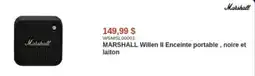 Canada Computers Marshall Willen II Enceinte portable, noire et laiton offer