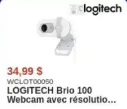 Canada Computers LOGITECH Brio 100 Webcam avec résolutio... offer