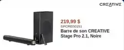 Canada Computers Barre de son CREATIVE Stage Pro 2.1, Noire offer