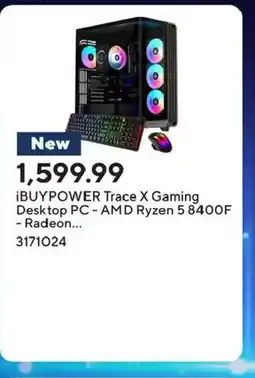 Staples iBUYPOWER Trace X Gaming Desktop PC AMD Ryzen 5 8400F - Radeon offer