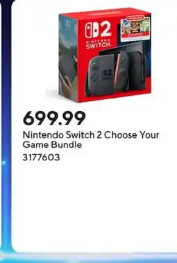 Staples Nintendo Switch 2 Choose Your Game Bundle offer