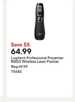 Staples Logitech Professional Presenter R800 Wireless Laser Pointer offer