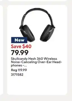 Staples Skullcandy Hesh 360 Wireless Noise Canceling Over-Ear Head- phones offer