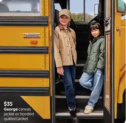 Walmart George canvas jacket or hooded quilted jacket offer
