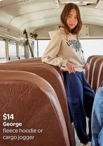 Walmart George fleece hoodie or cargo jogger offer