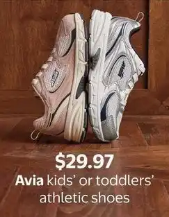 Walmart Avia kids' or toddlers' athletic shoes offer