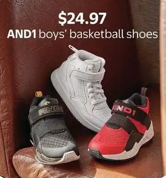 Walmart AND1 boys' basketball shoes offer