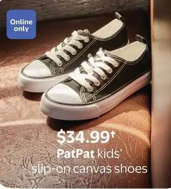 Walmart PatPat kids' slip-on canvas shoes offer