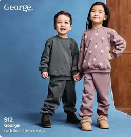 Walmart George toddlers' fleece sets offer