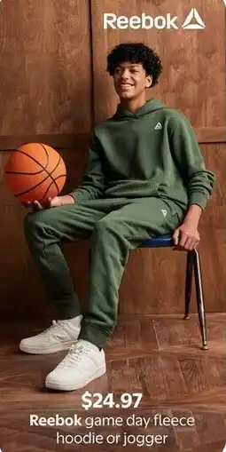 Walmart Reebok game day fleece hoodie or jogger offer