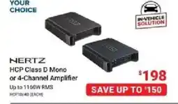 Visions Electronics HERTZ HCP Class D Mono or 4-Channel Amplifier offer