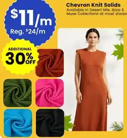 Fabricland Chevron Knit Solids offer
