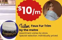 Fabricland TAILOR FAUX FUR TRIM BY THE METRE offer