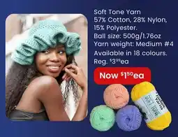 Fabricland SOFT TONE YARN offer