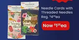 Fabricland Needle Cards with Threaded Needles offer