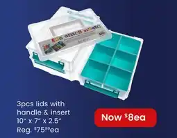Fabricland 3PCS LIDS WITH HANDLE & INSERT offer