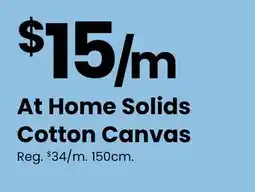 Fabricland At Home Solids Cotton Canvas offer