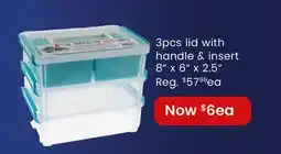 Fabricland 3PCS LID WITH HANDLE & INSERT 8 X 6 X 2.5 offer