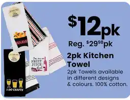 Fabricland 2pk Kitchen Towel offer