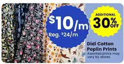 Fabricland DIDI COTTON POPLIN PRINTS offer