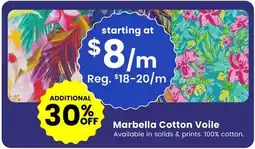 Fabricland MARBELLA COTTON VOILE offer