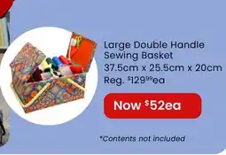 Fabricland Large Double Handle Sewing Basket offer