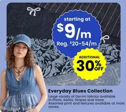Fabricland Everyday Blues Collection offer