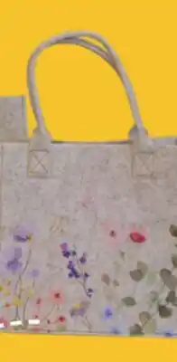 Fabricland FELT BAG WITH FLOWER PRINT SMALL offer