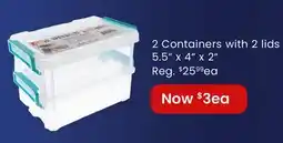 Fabricland 2 Containers with 2 lids offer