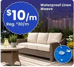 Fabricland Waterproof Linen Weave offer