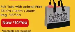 Fabricland Felt Tote with Animal Print offer