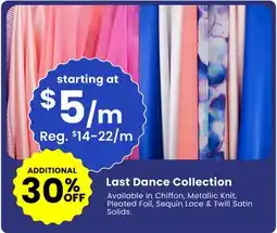 Fabricland Last Dance Collection offer