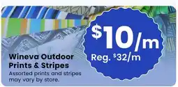 Fabricland Wineva Outdoor Prints & Stripes offer