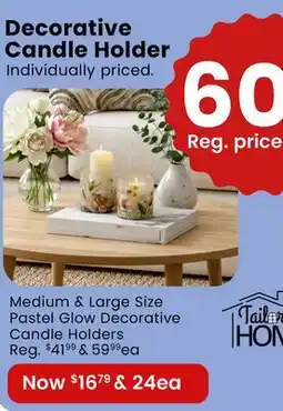 Fabricland PASTEL GLOW DECORATIVE CANDLE HOLDERS offer