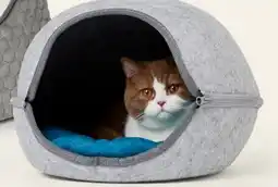 Petvalu Bailey & Bella Felt Shell Chalet Grey Cat Bed offer