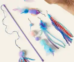 Petvalu JUMP! 5-in-1 Fish Teaser Wand Set Cat Toy offer