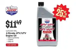 Bumper to Bumper LUCAS OIL 4-Stroke ATV/UTV Engine Oil offer