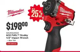 Bumper to Bumper MILWAUKEE M12 FUEL Stubby 1/2 Impact Wrench offer